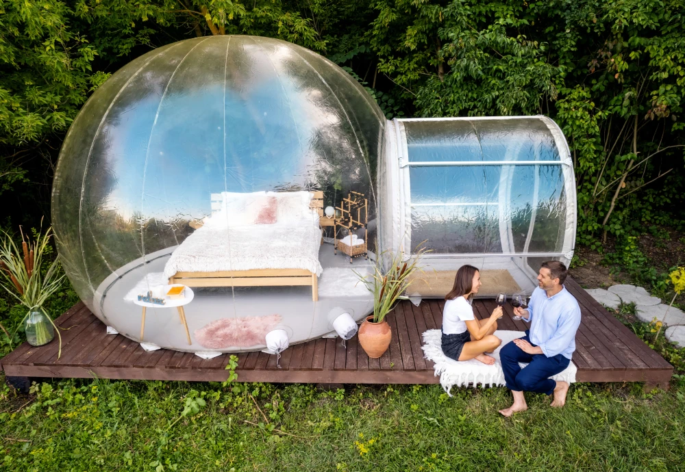 star gazing bubble tent